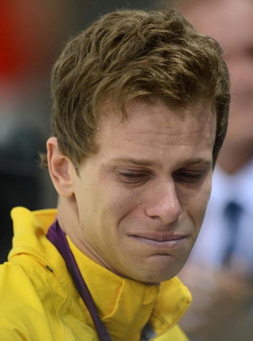 [高清组图]游泳——巴西选手西埃洛哭了