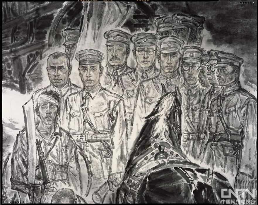 北伐战争绘画图片